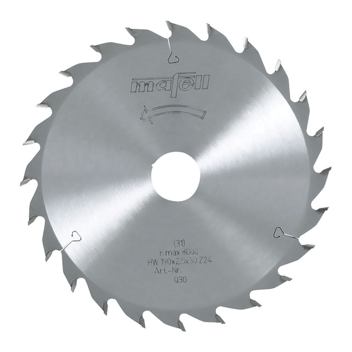 Savblad-HM 168 x 1,2/1,8 x 20 mm, Z 24, WZ, para uso universal en madera