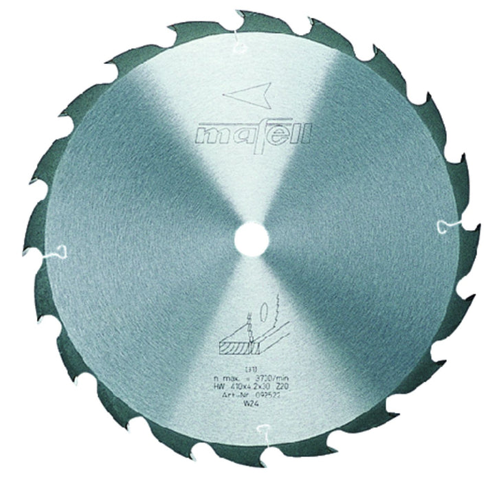 Savblad-HM 410 x 2,5/4,2 x 30 mm, Z 20, WZ, til langsnit i træ (MKS 165 Ec)