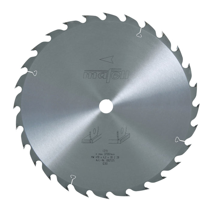 Savblad-HM 410 x 2,5/4,2 x 30 mm, Z 28, WZ, til universalarbejder i træ (MKS 165 Ec)