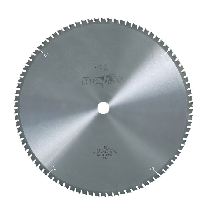 Savblad-HM Sandwich 450 x 3,0/3,4 x 30 mm, Z 86, FZFA/FZFA, til sandwich plader med metalindlæg eller metalbelag