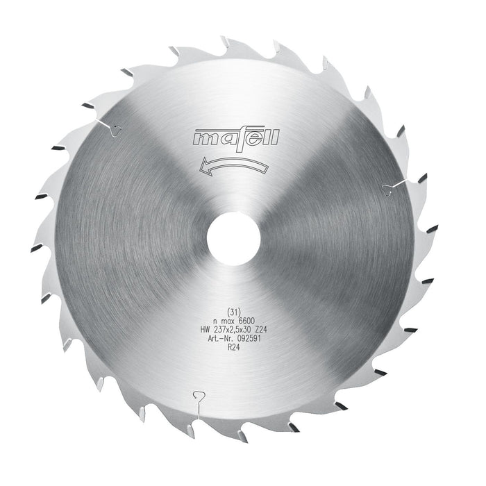 Savblad-HM 237 x 1,8/2,5 x 30 mm, Z 24, WZ til lang- og skråsnit