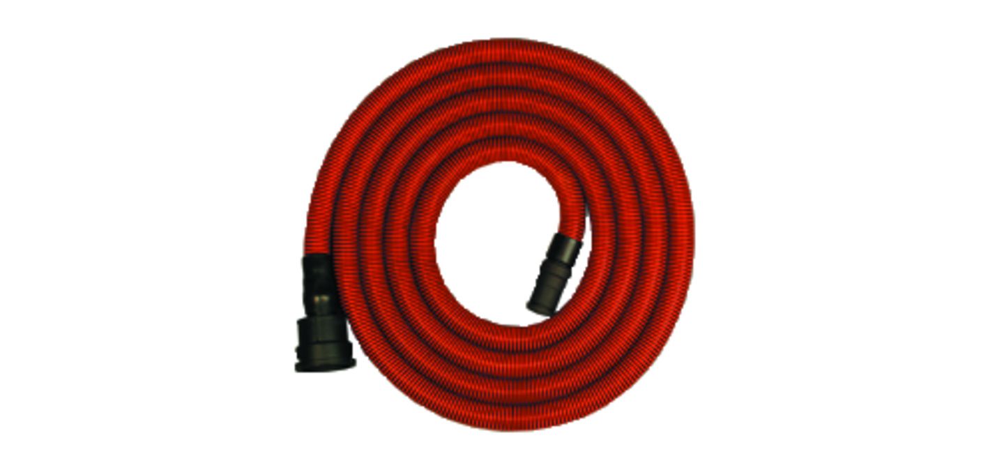 Støvsugerslange 5 m Ø 35 mm med blød konus 35 mm, torsionsled, Ø 66 mm bajonetlås, antistatisk