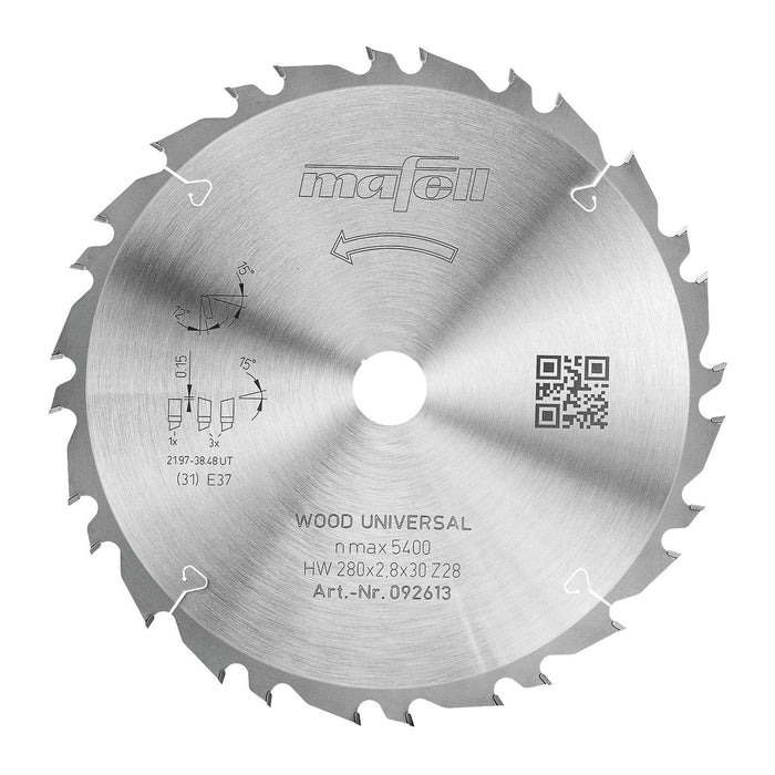 Savblad KSB-WU 280 GT HW, 280 x 2,8 x 30 mm, Z28-4, 3WZ/FZ, Wood Universal
