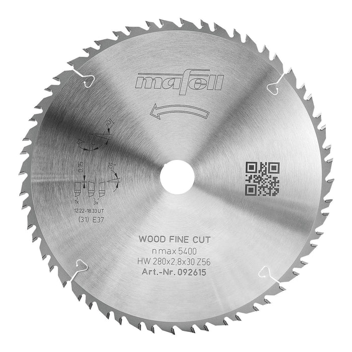 Savblad KSB-WF 280 GT HW, 280 x 2,8 x 30 mm, Z56-8, 3WZ/FZ, Wood Fine Cut