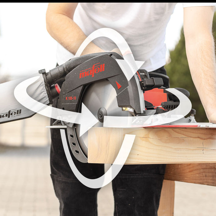 NYHED Akku håndrundsav K 105-18 PURE + transportkuffert Trolley